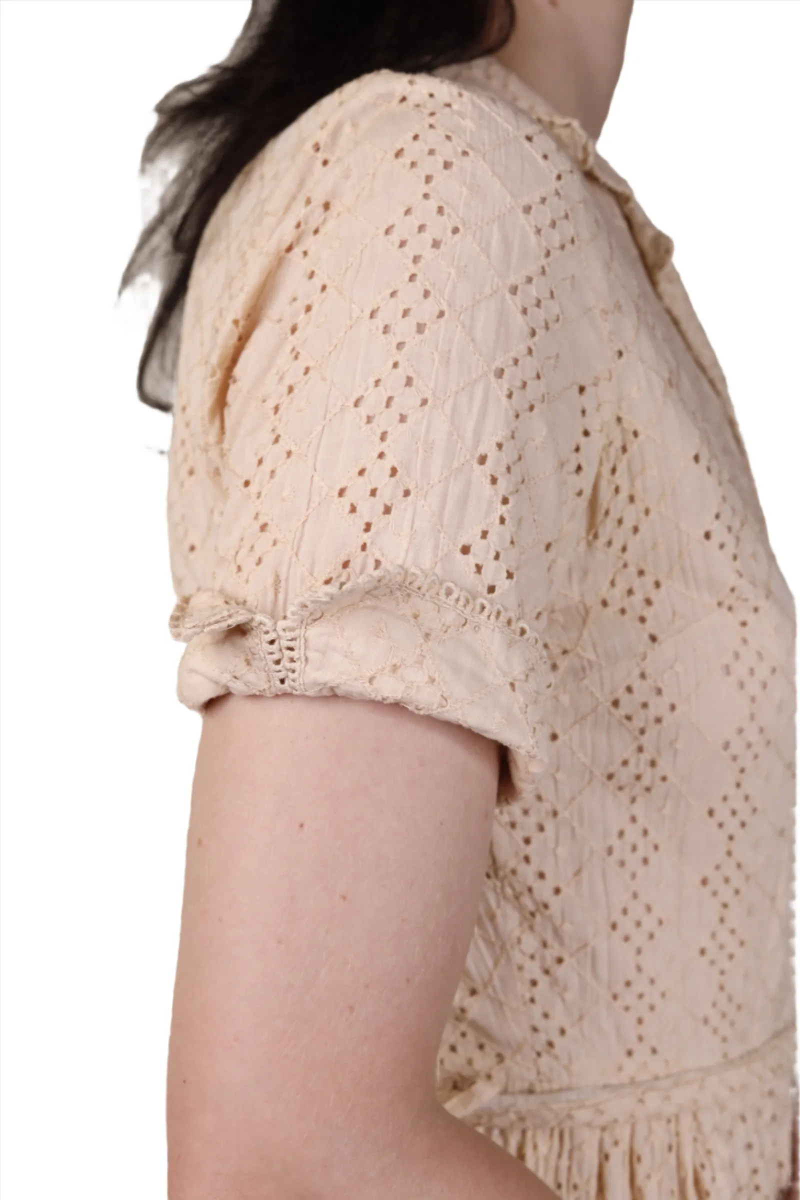 Cay Artley, Cream Cotton Day Dress 1940s