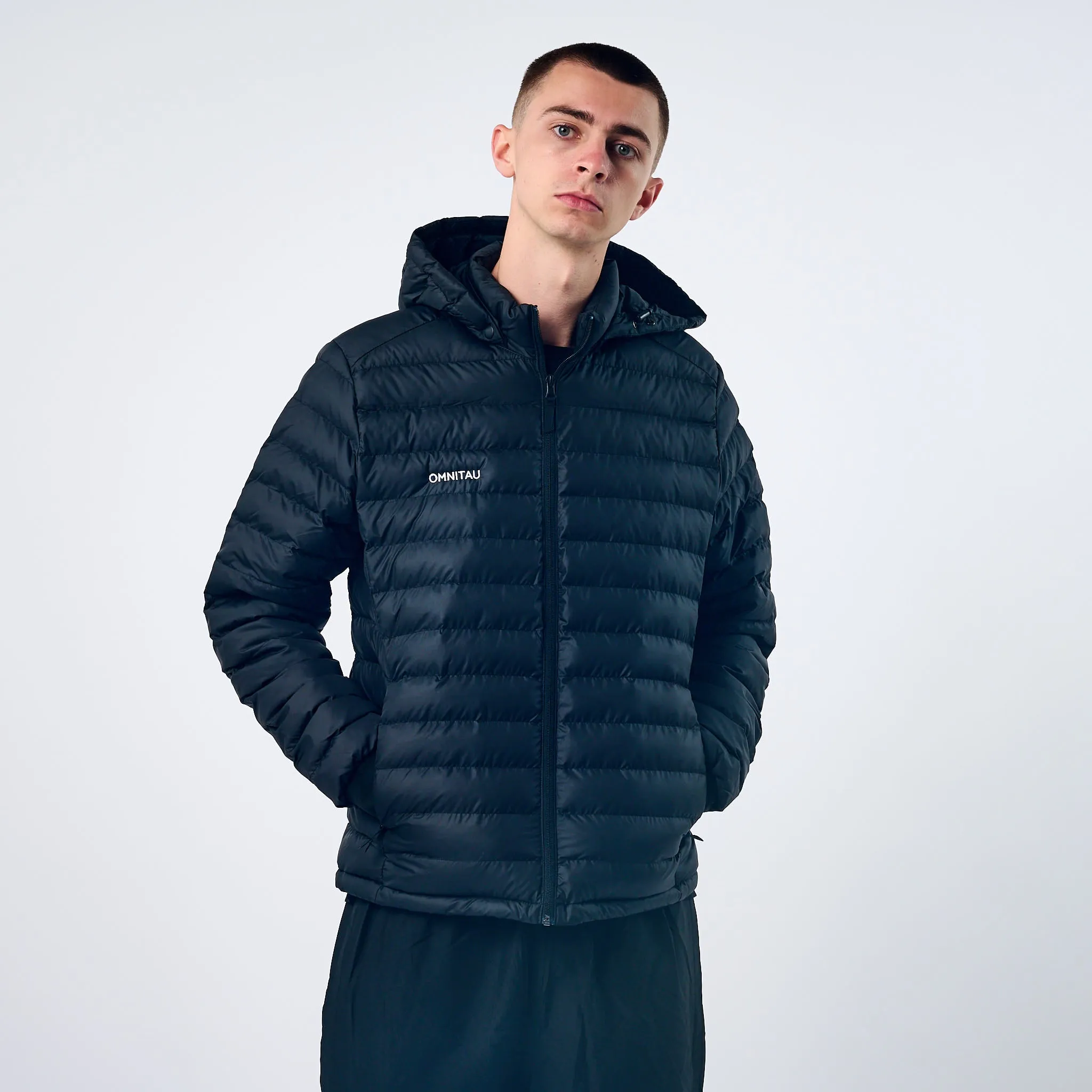 Omnitau Men's Team Sports Recycled Padded Jacket - Black
