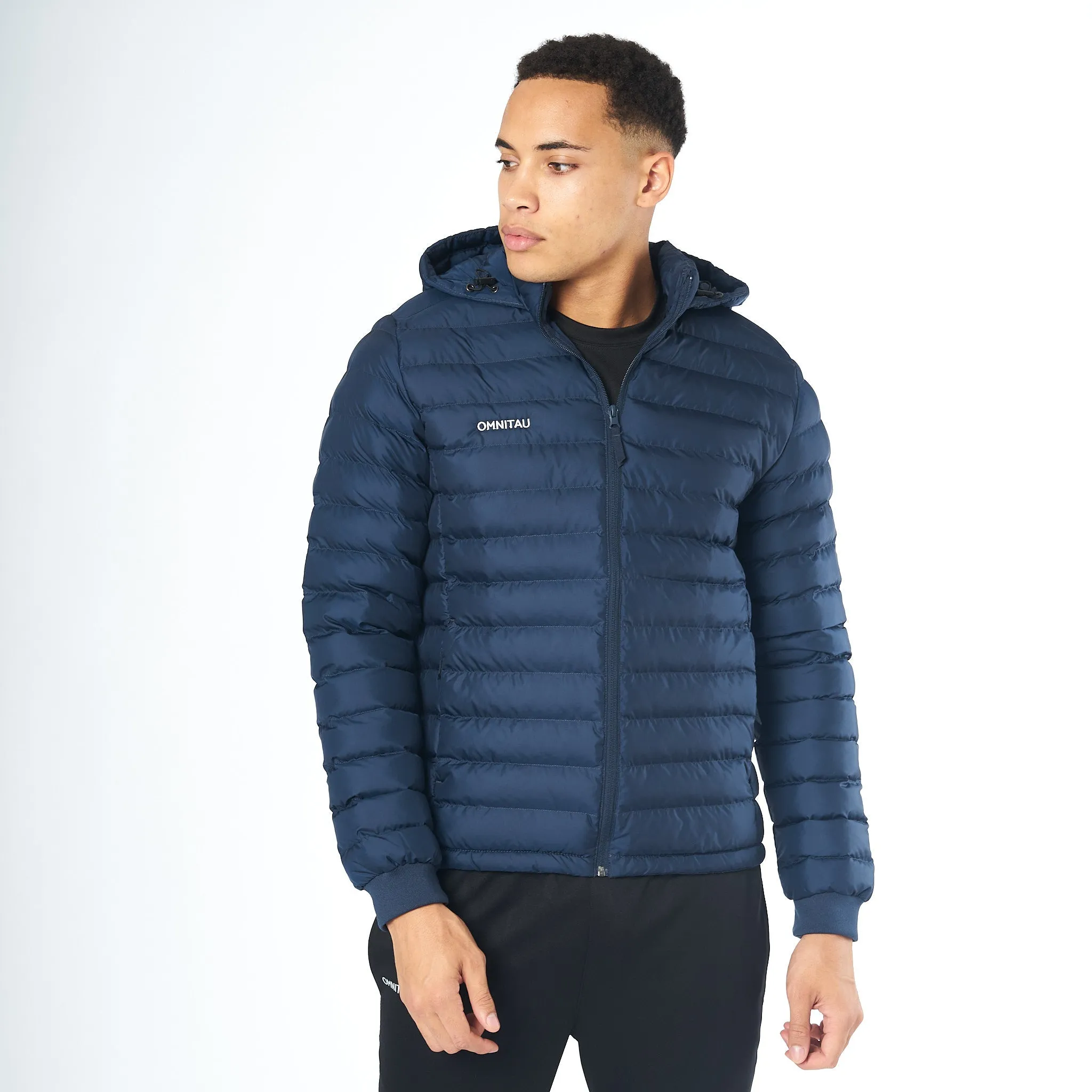 Omnitau Men's Team Sports Recycled Padded Jacket - French Navy