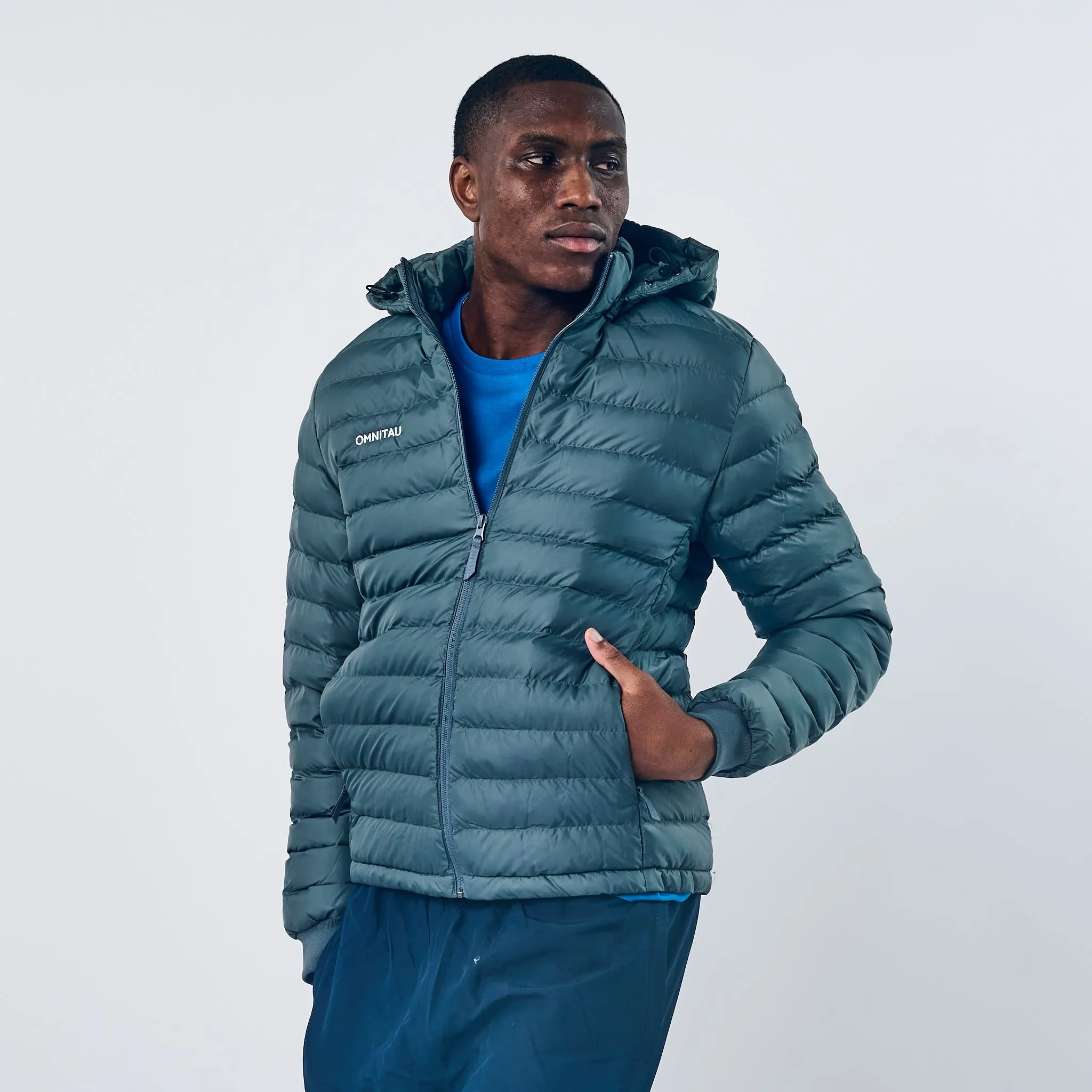 Omnitau Men's Team Sports Recycled Padded Jacket - Metal Grey