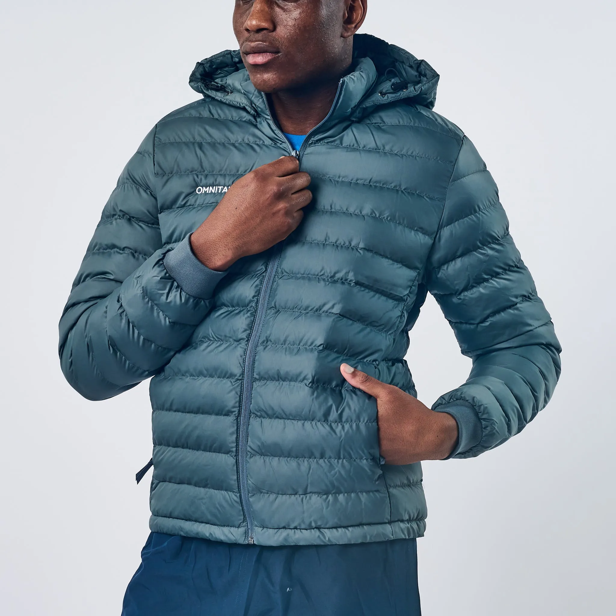 Omnitau Men's Team Sports Recycled Padded Jacket - Metal Grey