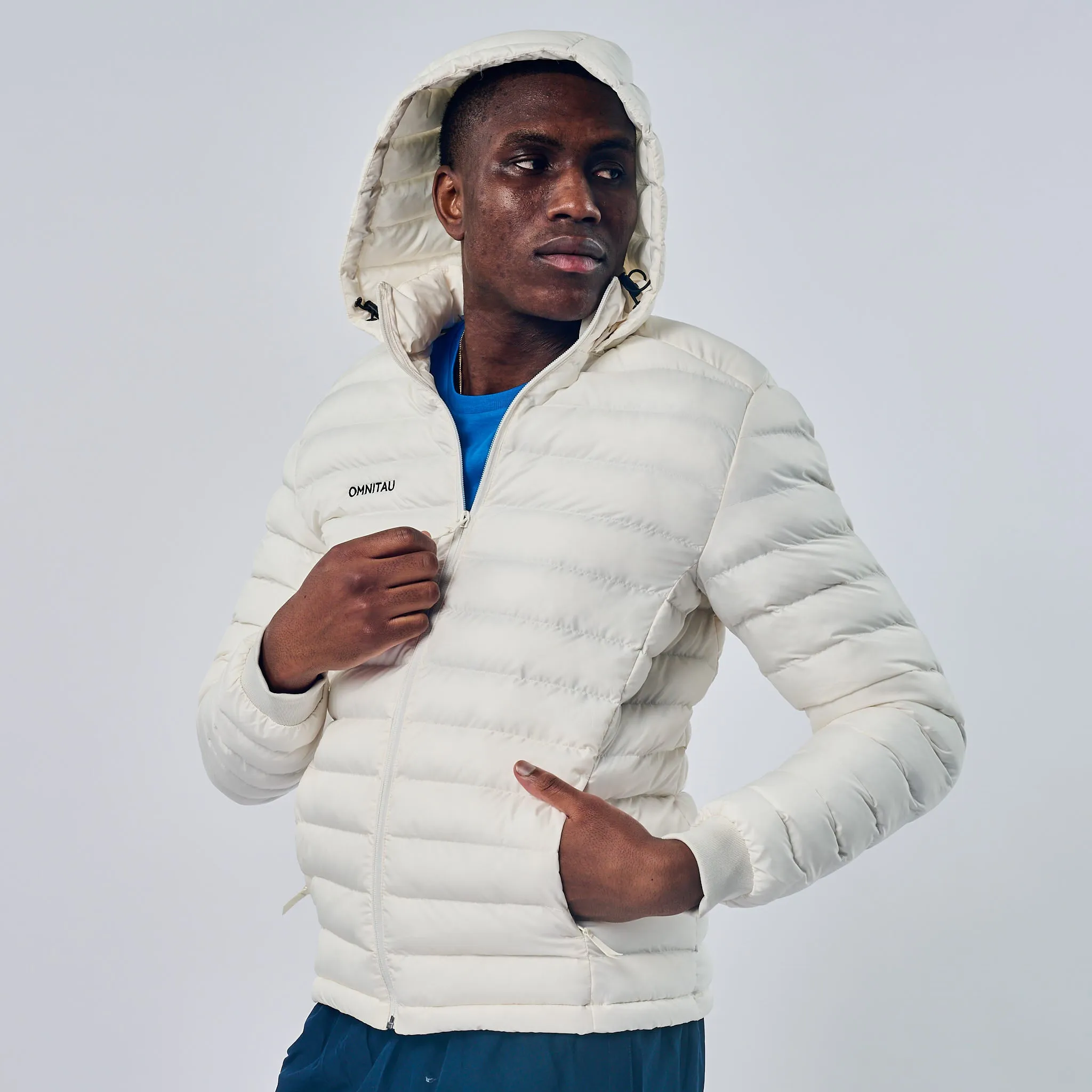 Omnitau Men's Team Sports Recycled Padded Jacket - White