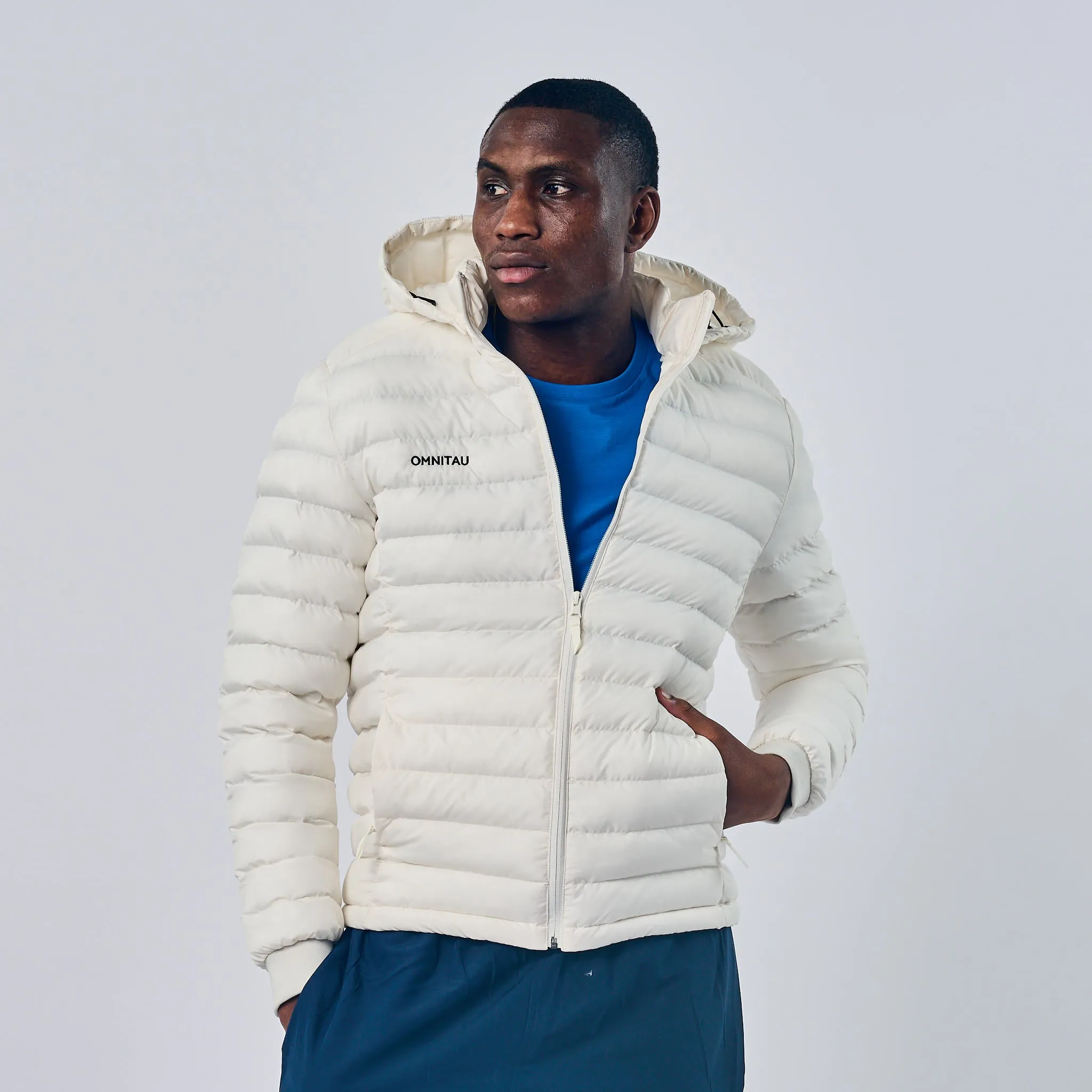 Omnitau Men's Team Sports Recycled Padded Jacket - White