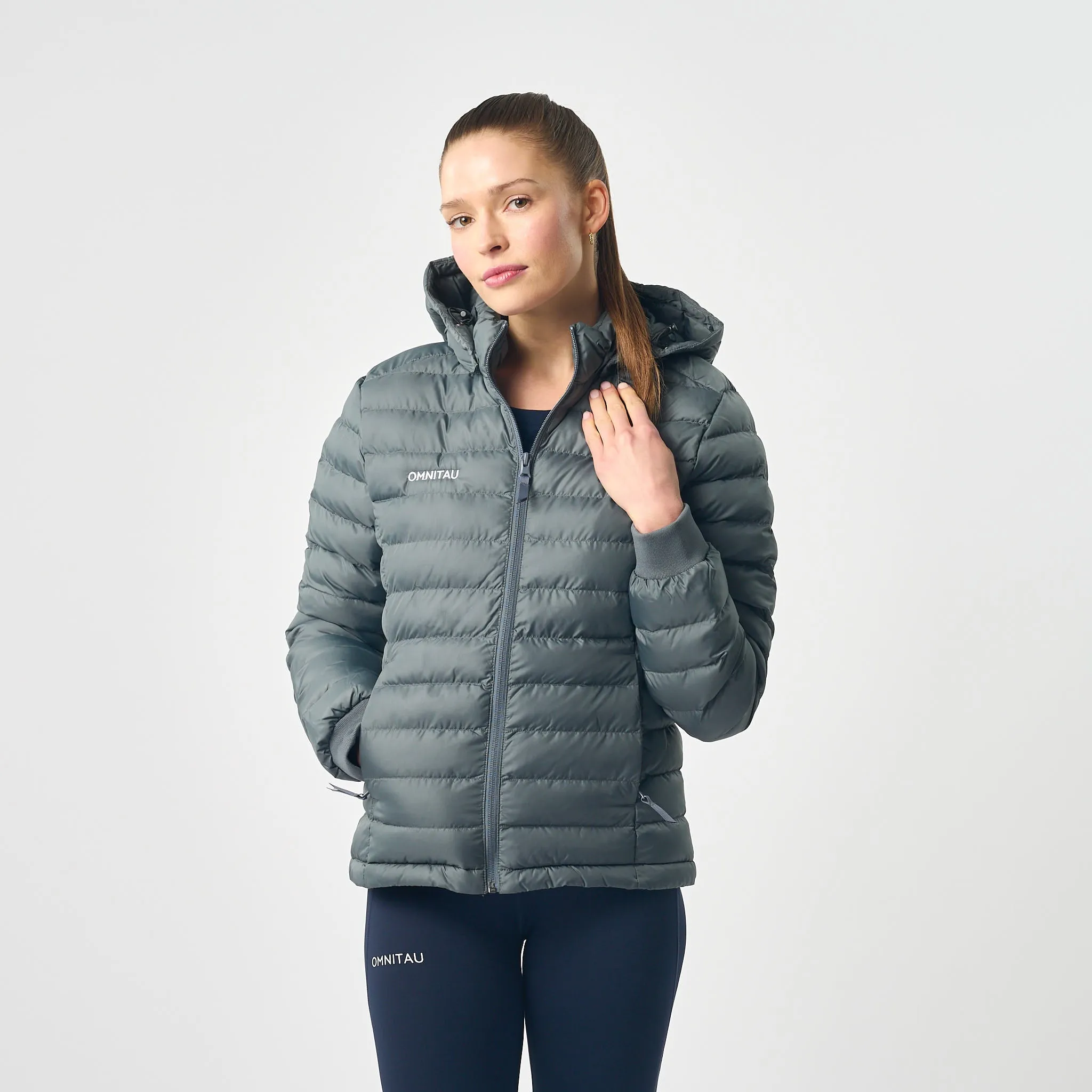 Omnitau Women's Team Sports Recycled Padded Jacket - Metal Grey
